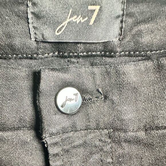 NWT Jen7  Women’s Plus Size Black Crop Pants with Hem Embellishment- Size 18 - Picture 2 of 8